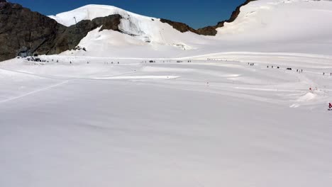 Aerial-View-on-the-Jungfraujoch,-the-Top-of-Europe---the-must-seen-place-in-Switzerland