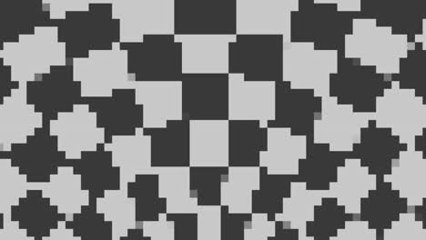 monochromatic checkerboard intricate grid of black and white squares with varying shades