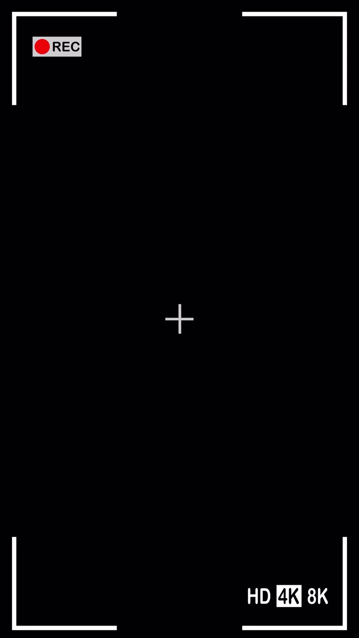 Camera Recording Interface with Blinking REC and Resolution Options