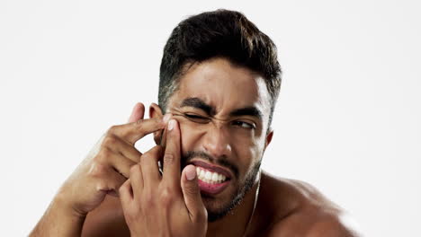 Pimple-pop,-Indian-man-and-struggling-model-doing