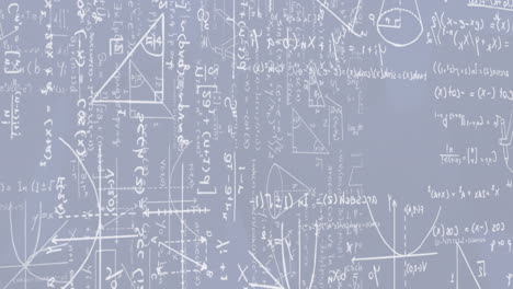 animación de ecuaciones matemáticas y diagramas sobre un fondo azul.