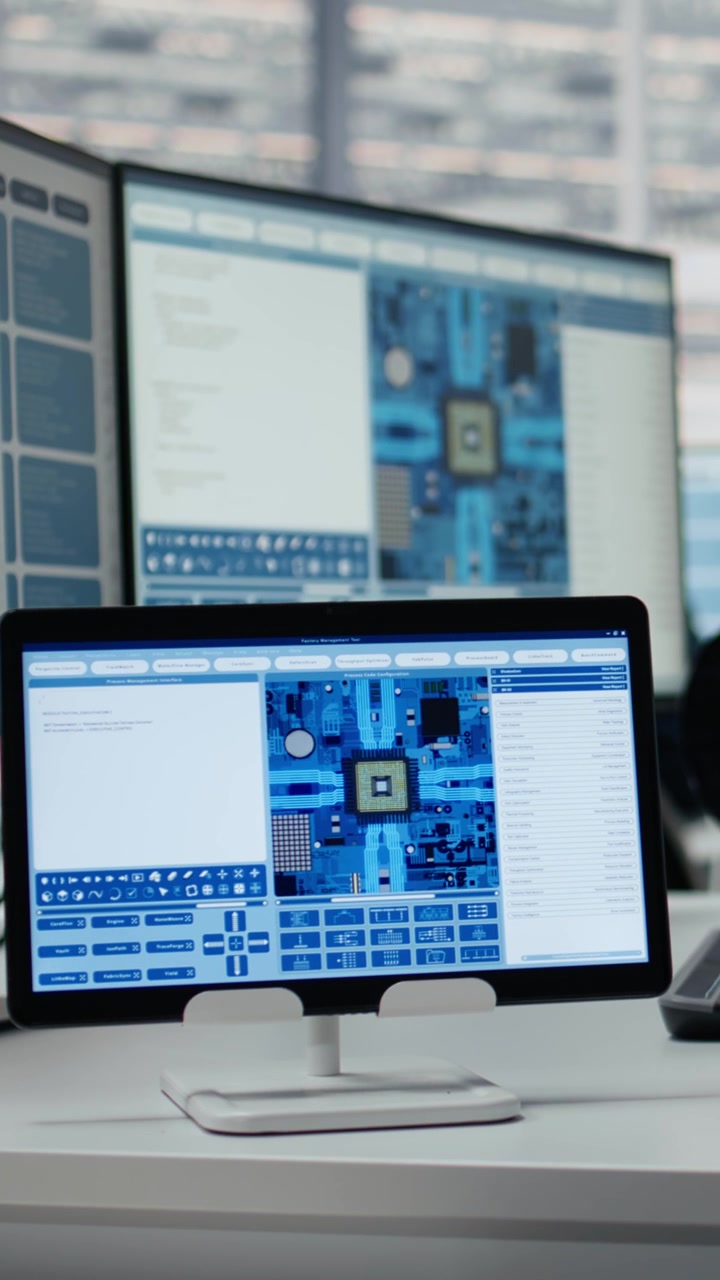 Video verticale: Revisione della produzione di microchip, app per dispositivi e tecnica in fabbrica