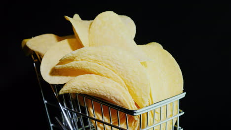 chips in a small shopping trolley