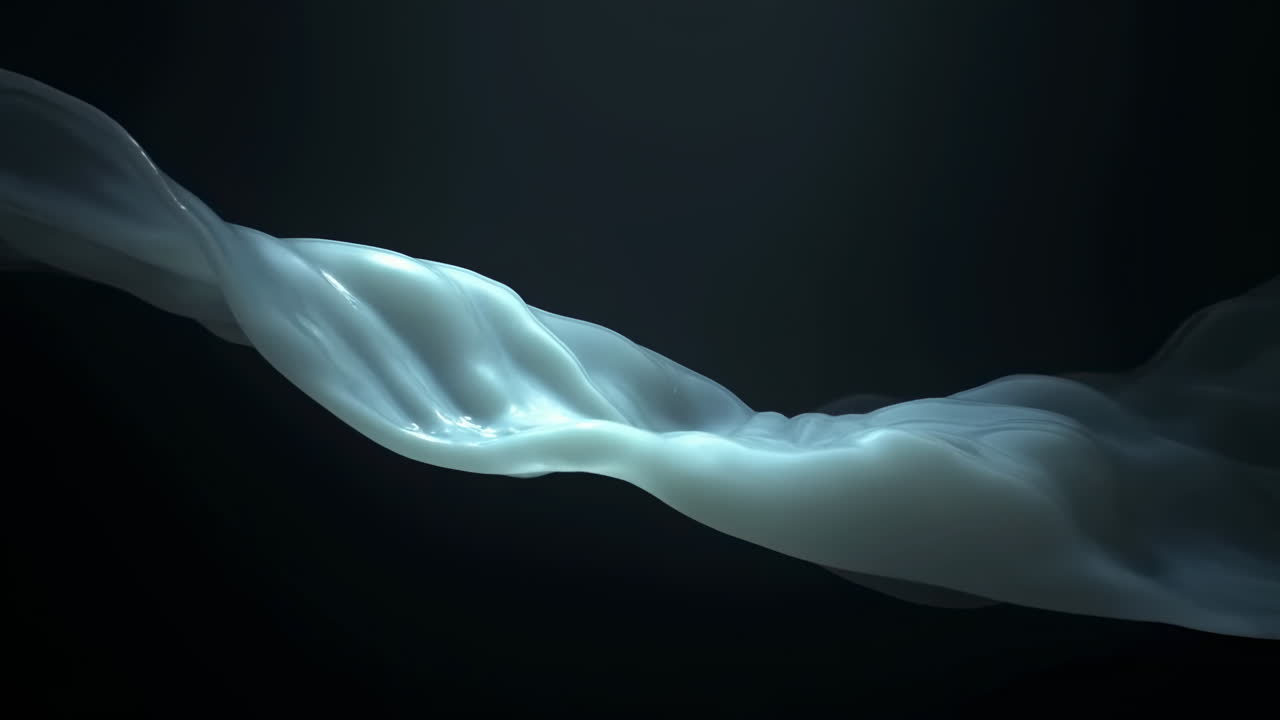 Smooth Abstract Fluid Motion on Dark Background