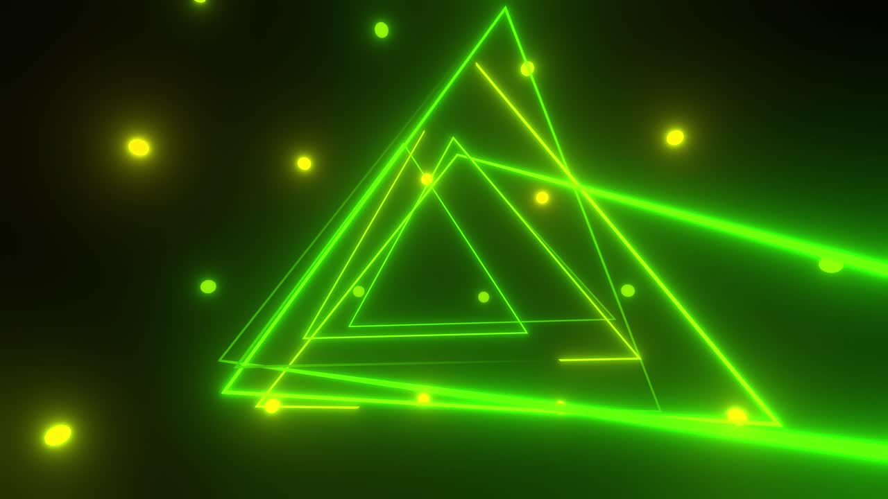 triángulos de neón fondo abstracto