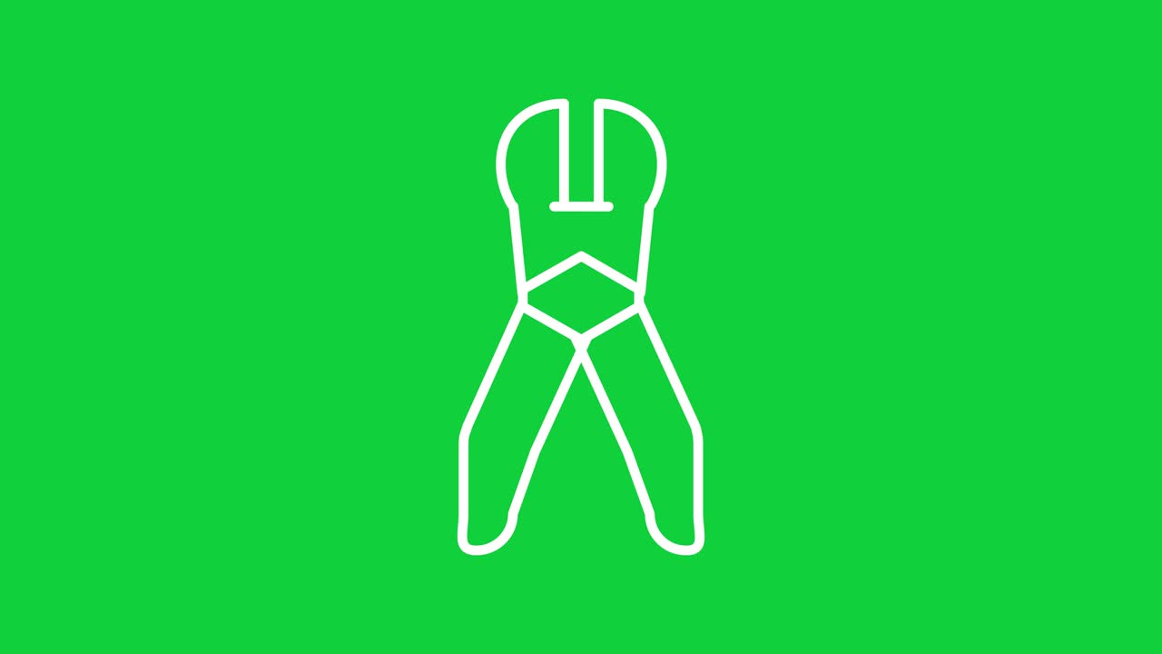 Construction Green screen_white_pliers 2
