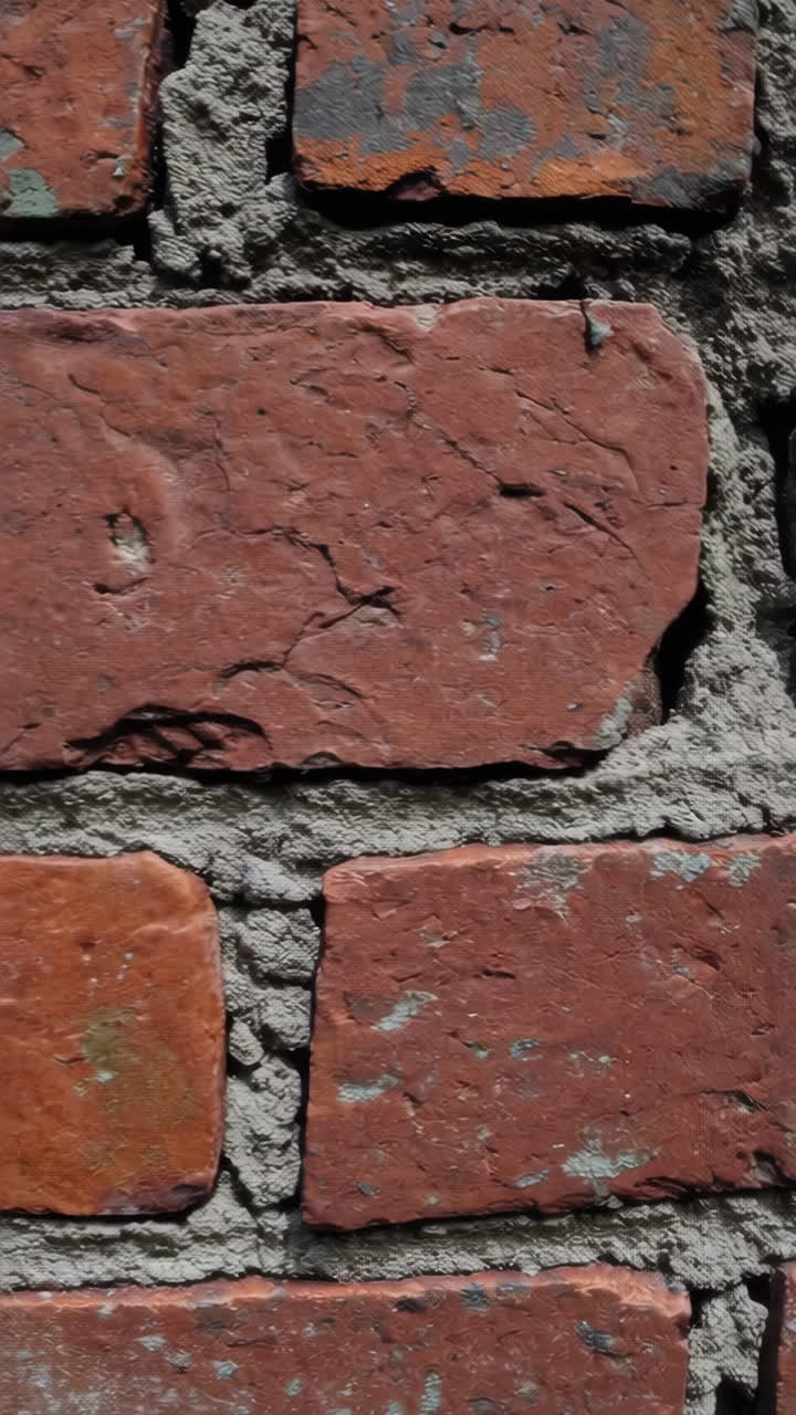 은 벽돌 벽의 클로즈업