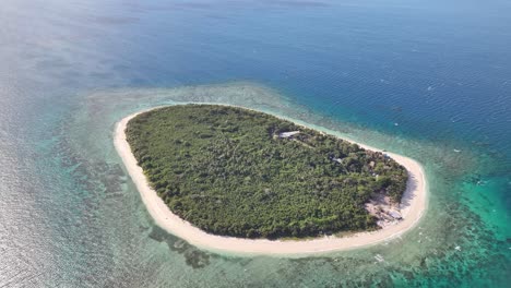 aerial view of a tropical island paradise