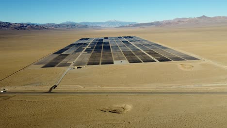 us, nv, luning, hwy 316, 2025-01-17 - drone view of a solar power field in an empty desert