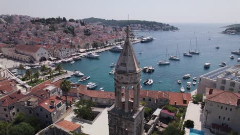 Croatia-Aerial:-Hvar-town-with-St