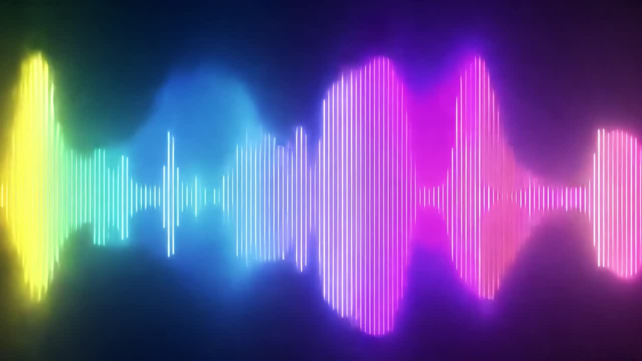 Colorful Audio Waveform Visualization