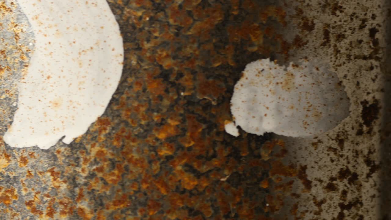 textura de óxido de la olla de pintura en rotación