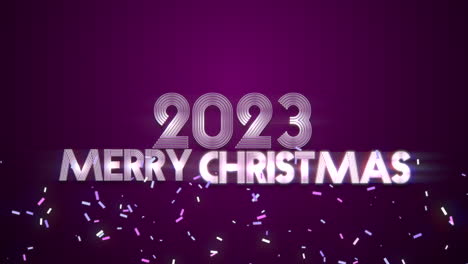 2023-Años-Y-Feliz-Navidad-Con-Confeti-De-Colores-De-Mosca-En-Degradado-Púrpura