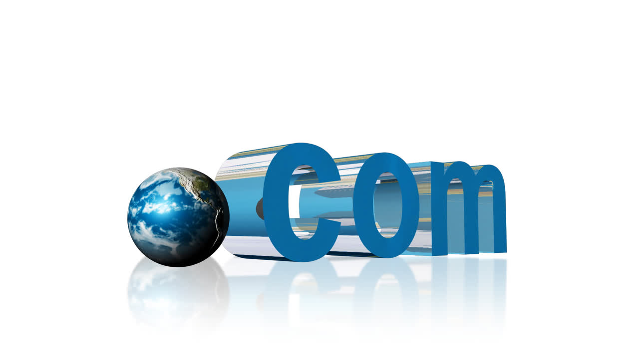 dirección del sitio web dot com en 3d