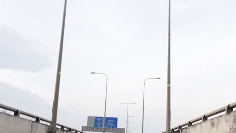 view of the broadmeadow estuary bridge while standing in the middle