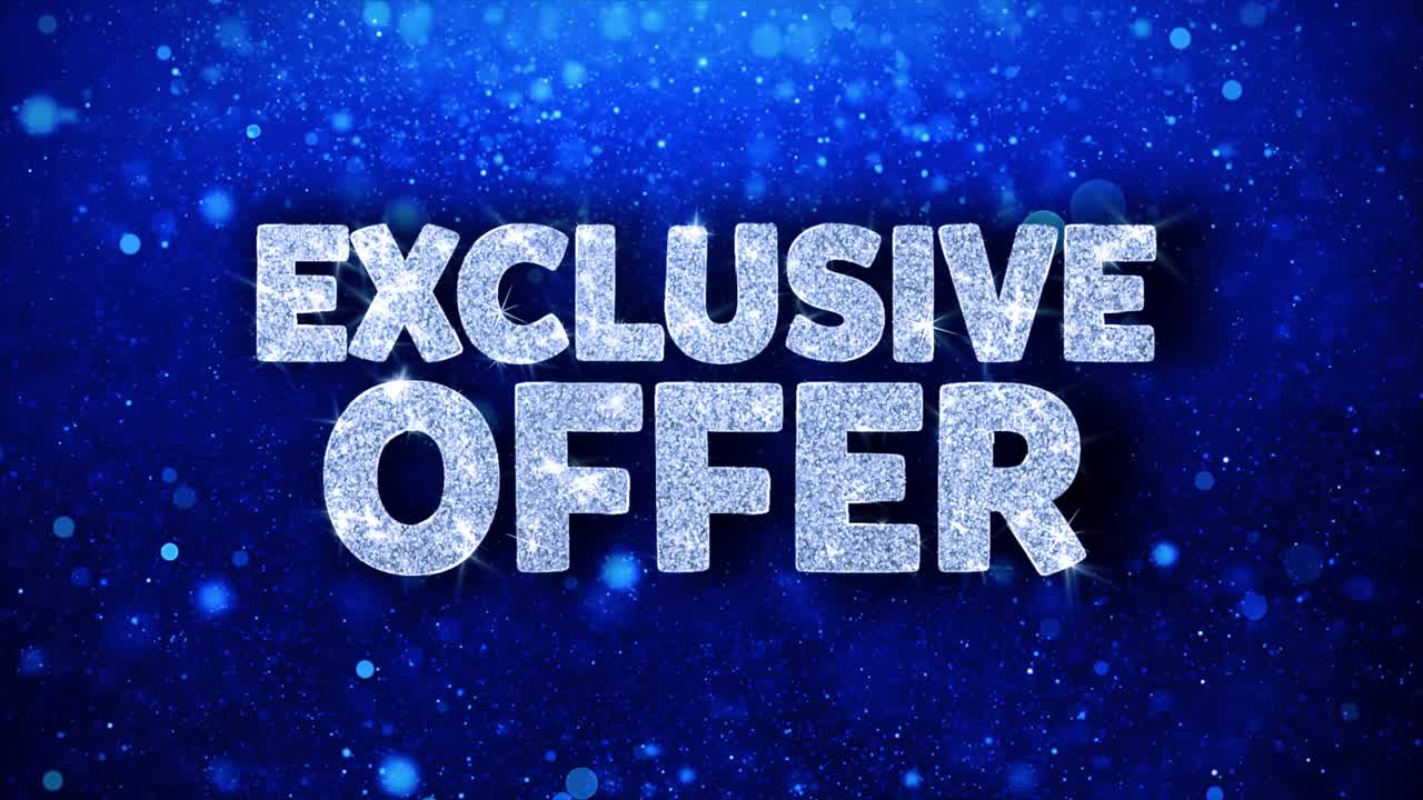 Exclusive Offer Sparkling Glitter Text