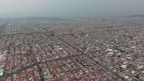 Ecatepec's urban footprint seen from a drone