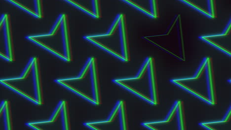 a striking design featuring an alternating arrangement of blue and green triangles on a black backdrop. the geometric pattern forms a visually appealing and cohesive composition across the image