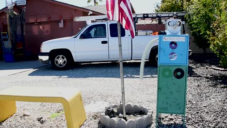 wide shot of robot library on the side of the road phoenix, arizona