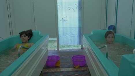 children in a spa