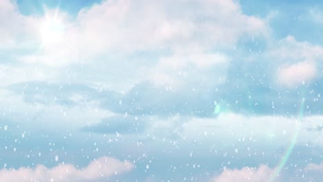 blue sky with rain and clouds 4k