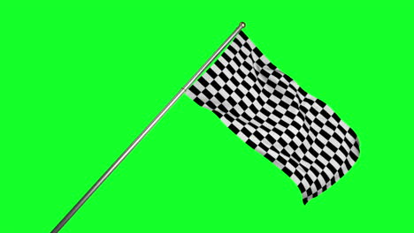 Checkered-flag-against-green-screen