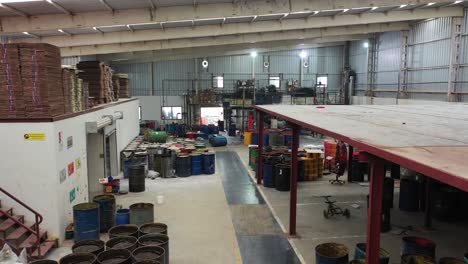 aerial drone view of lubricant oil and grease industry, industry 5.0