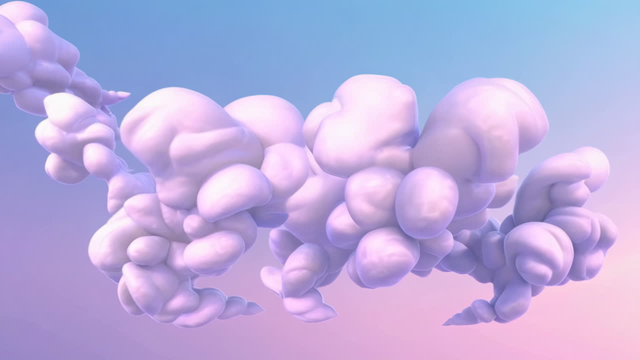 Abstract Pastel Cloud Shapes
