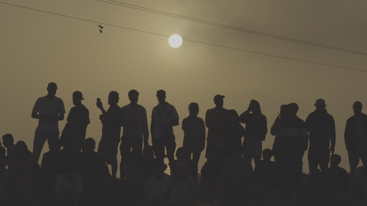 Crowd Watching a Sunset Event