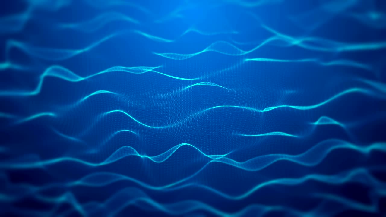 Dynamic wireframe wave network video abstract video background