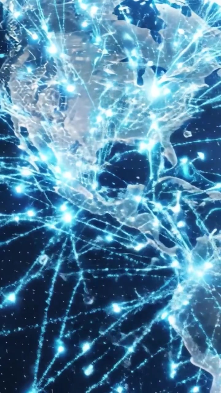 A Stunning Visual Journey Through the Earth's Geography and Connectivity: Exploring the Transformation of Our Planet from Land to Network