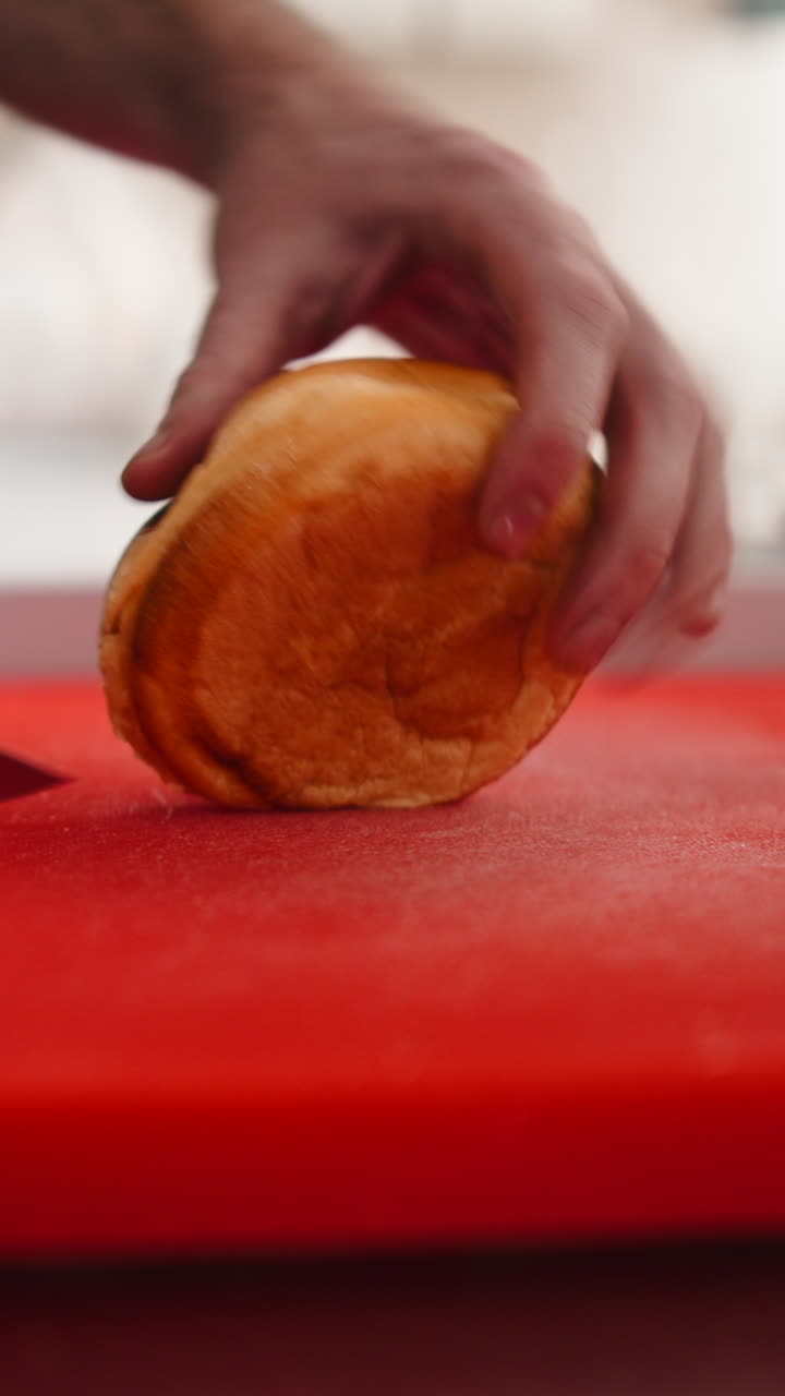 Cutting a bun