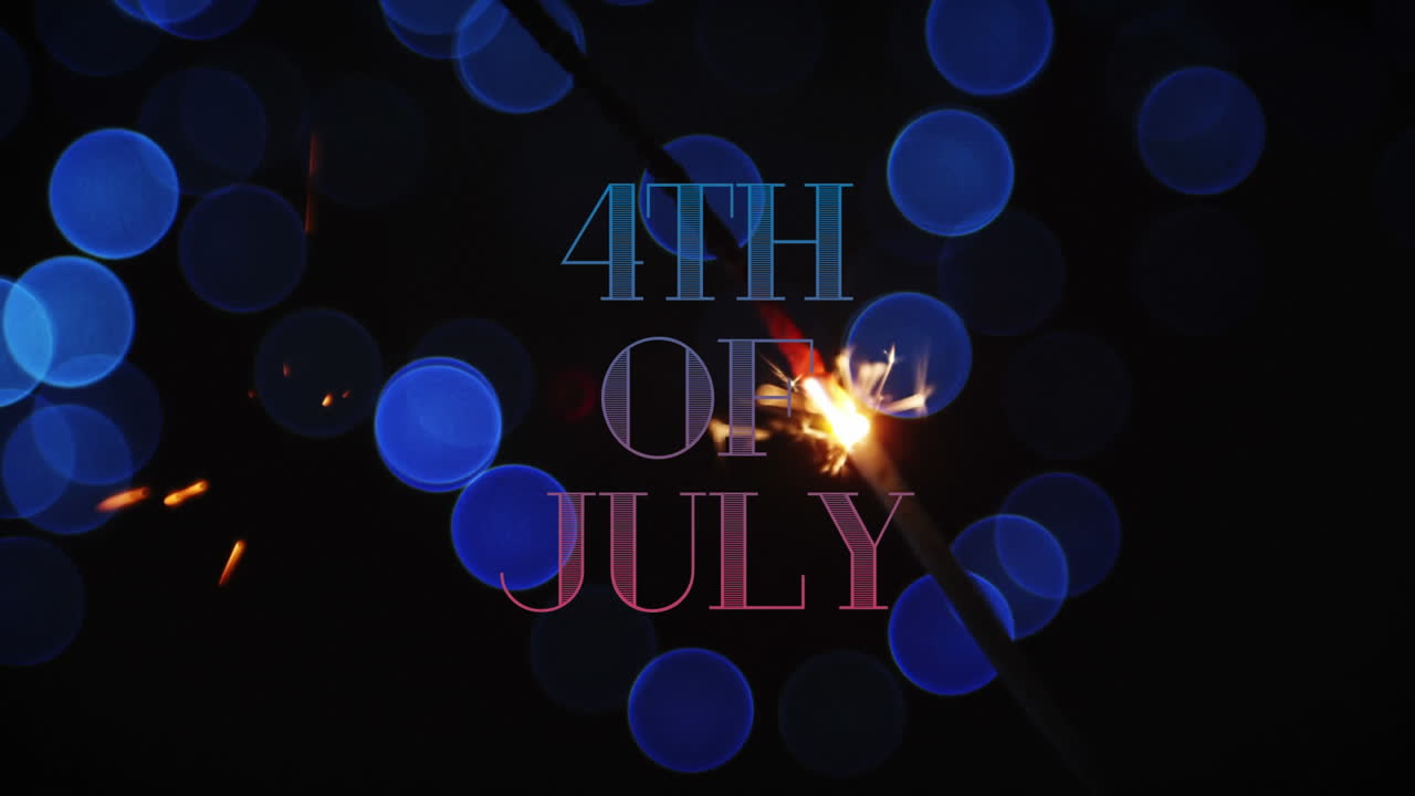 texto del 4 de julio y una chispa