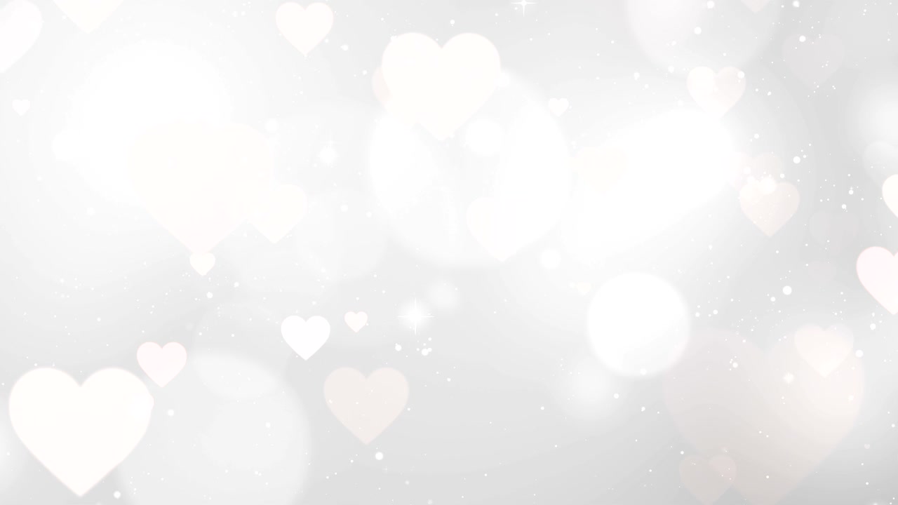 fondo de corazones blancos de san valentín, con bucles