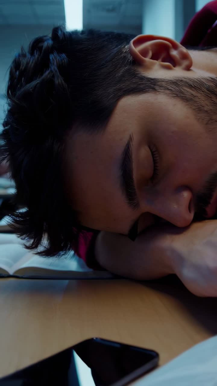 Sleepy Students in a Classroom