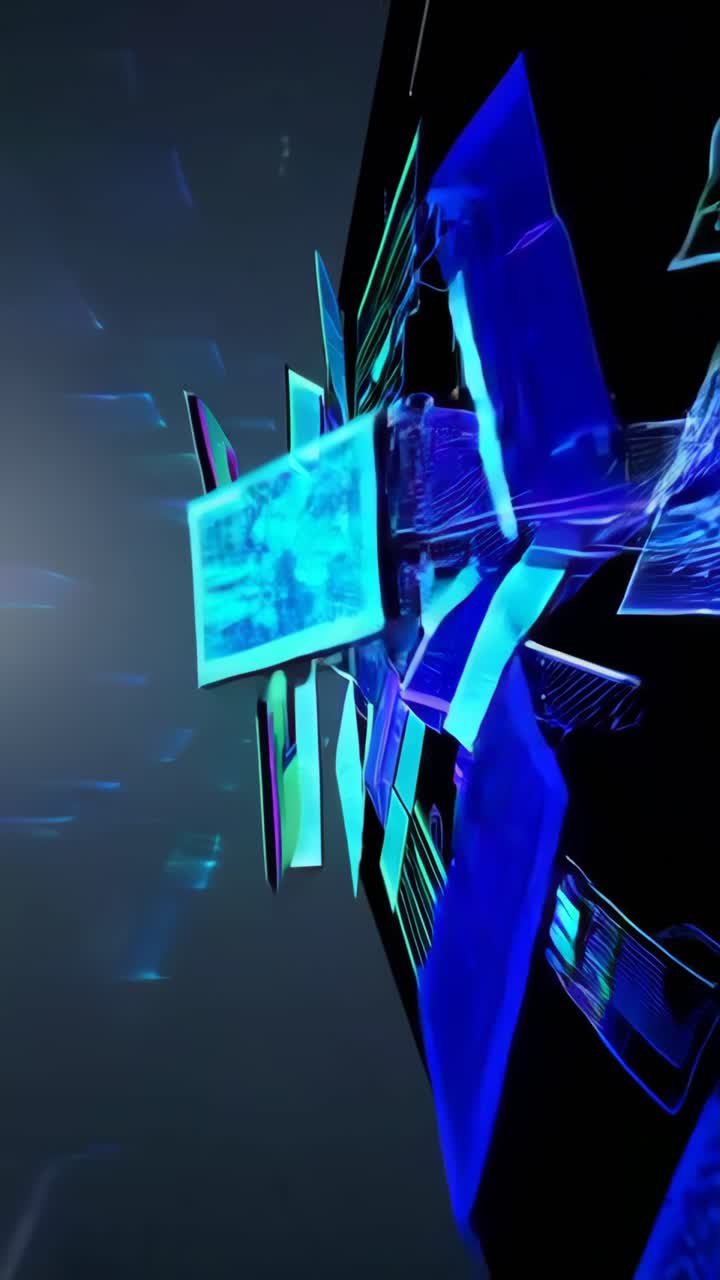 Abstract Neon Geometric Shapes