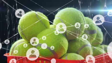 Animation-Von-Tennisbällen-über-Datenverarbeitung