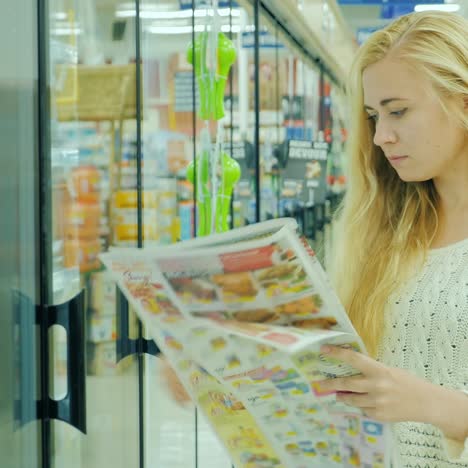 Joven,-Mujer-Caucásica,-Compra,-Comida