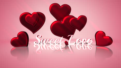 sweet love text and motion romantic heart on valentines day 2