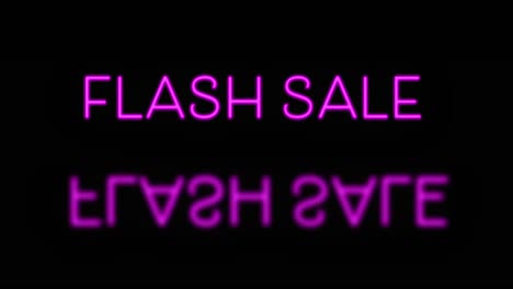 pink neon flash sale text