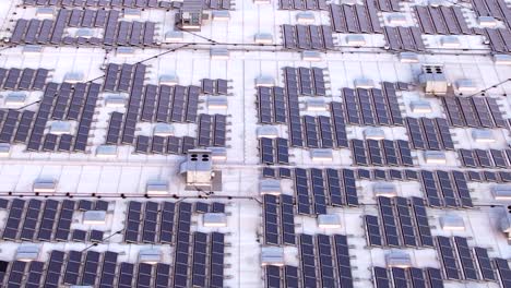 Top-down-aerial-shot-of-a-large-commercial-solar-in-America