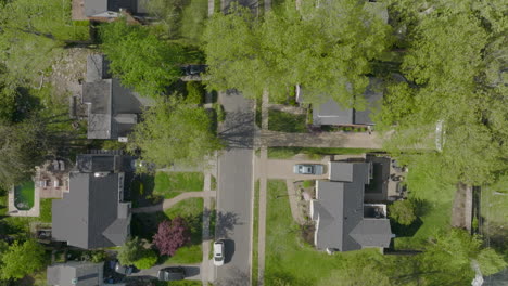 recto hacia abajo vista aérea de las casas en un bonito barrio de st.