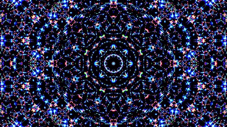 Bright abstract light governing full color, kaleidoscope