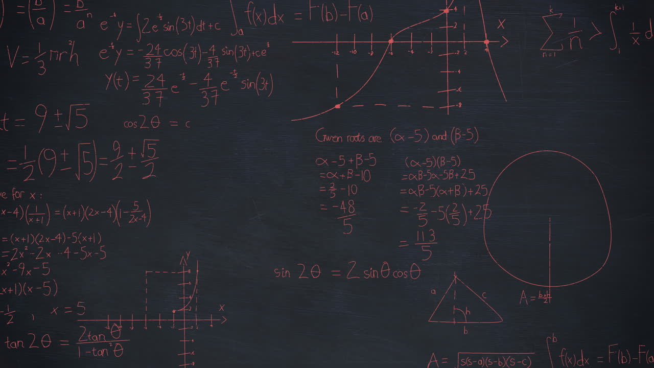 animación del procesamiento de datos matemáticos sobre un fondo gris