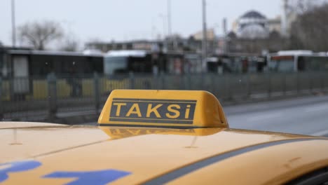 yellow taxi in a city