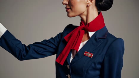 flight attendant in uniform