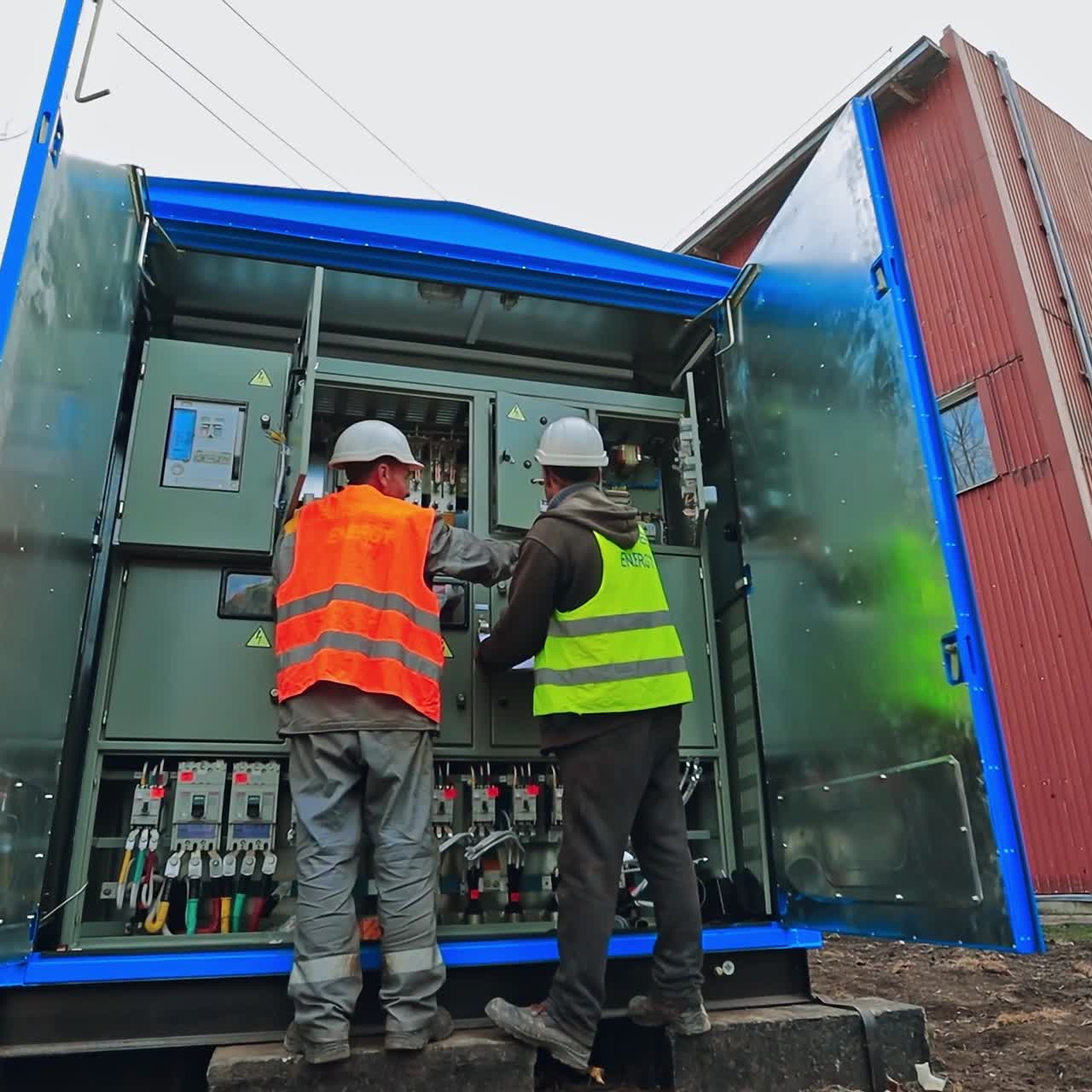 Control box with solar cell