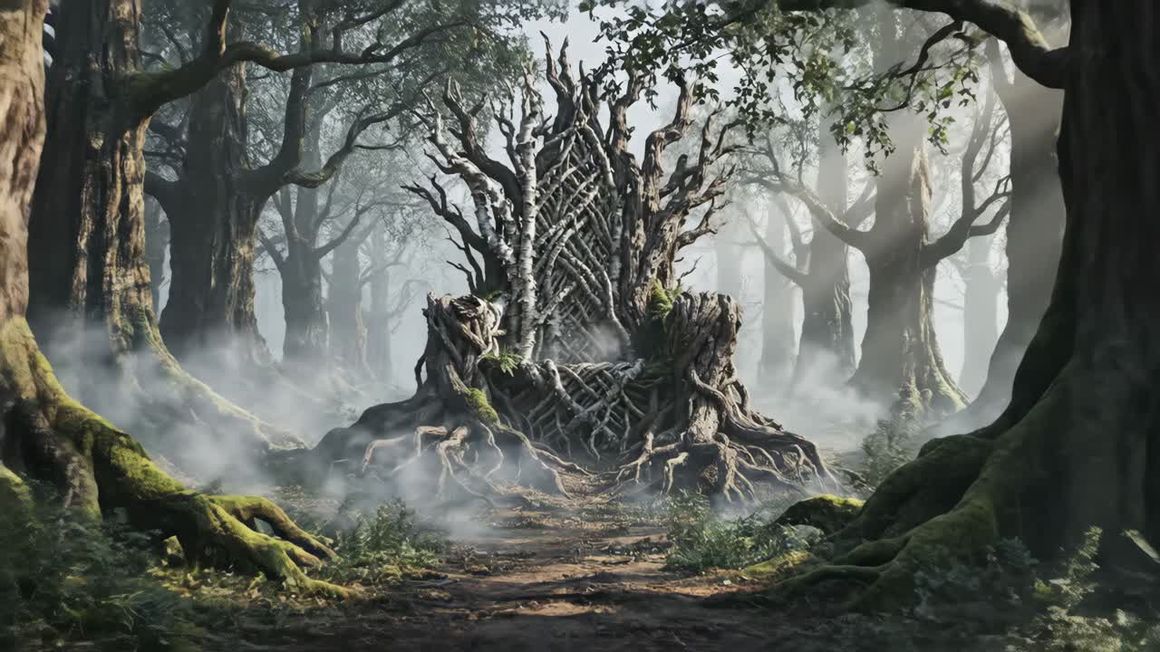 Tree Throne in a Mystical Forest