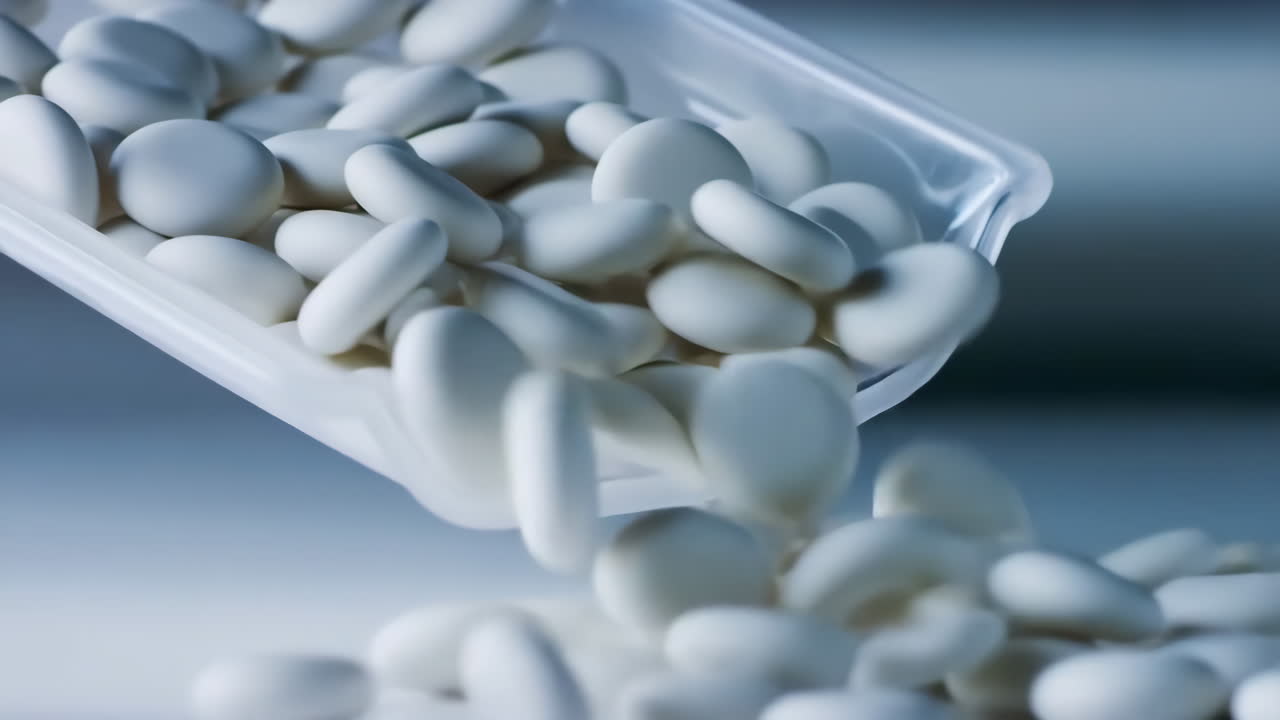 Pills spilling from container