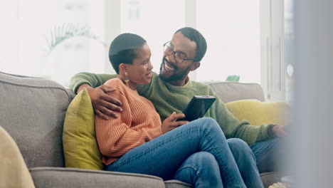 Search,-internet-and-couple-on-a-sofa-with-tablet